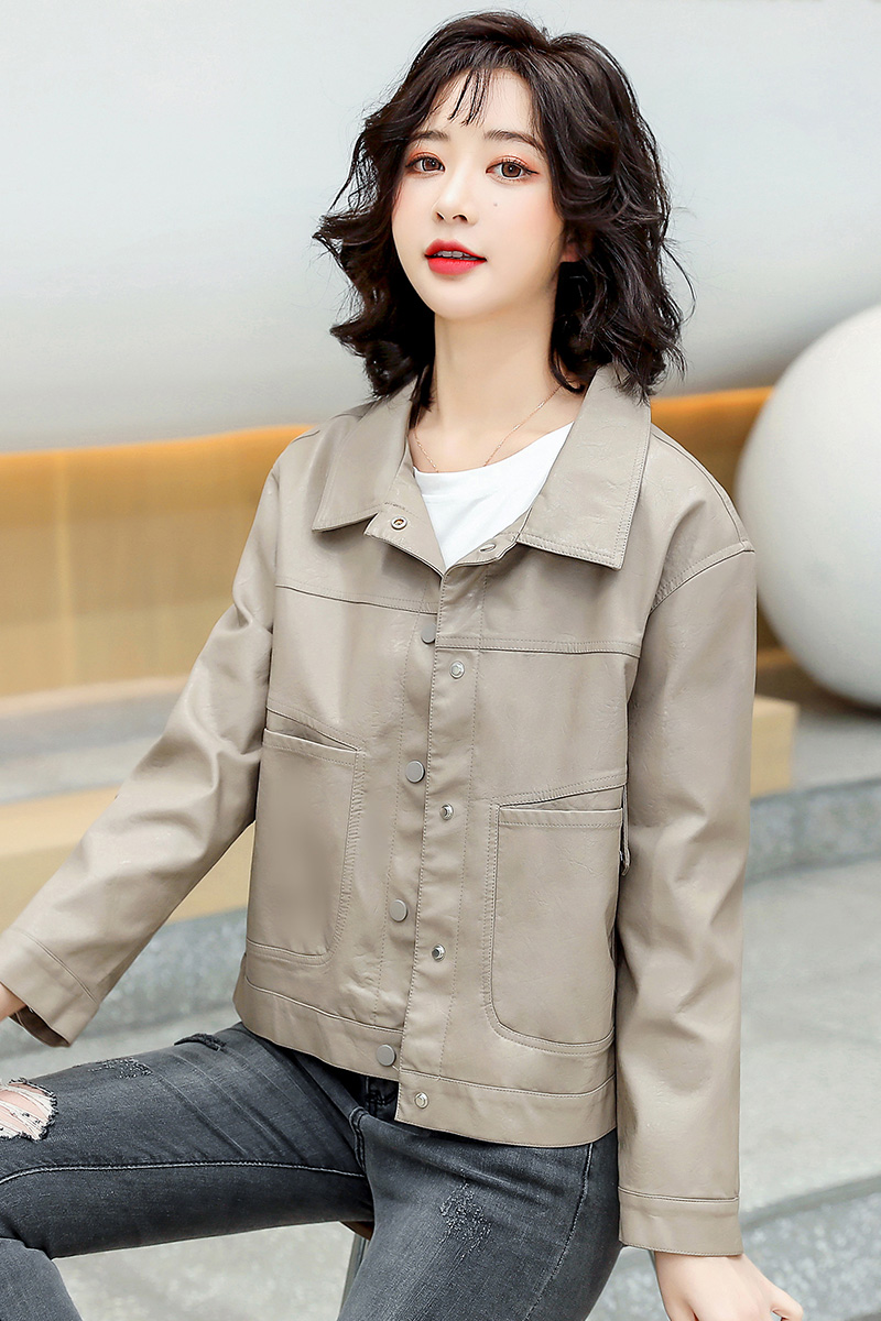 Z21CW165时尚韩版皮衣女短外套